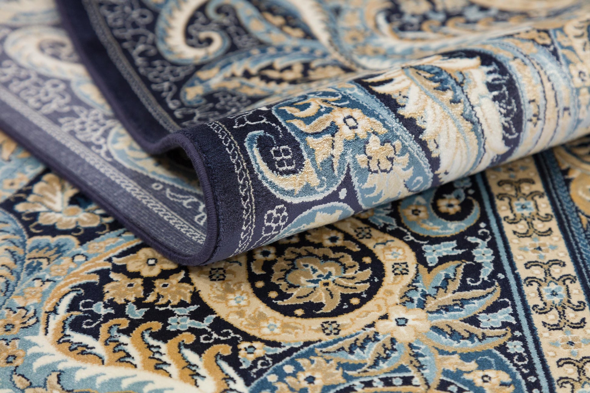 8x11 ft, Fine Blue Persian Bamboo Silk Rug, Distressed Oriental Medallion Carpet