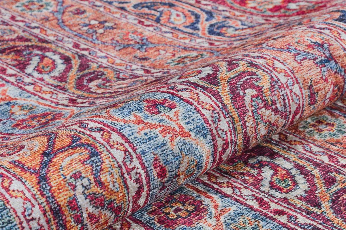 Vintage Red oriental Rug: Washable Living Room Carpet