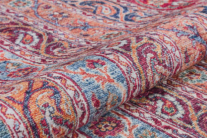 Vintage Red oriental Rug: Washable Living Room Carpet