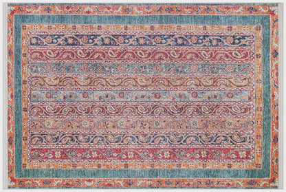 Vintage Red oriental Rug: Washable Living Room Carpet