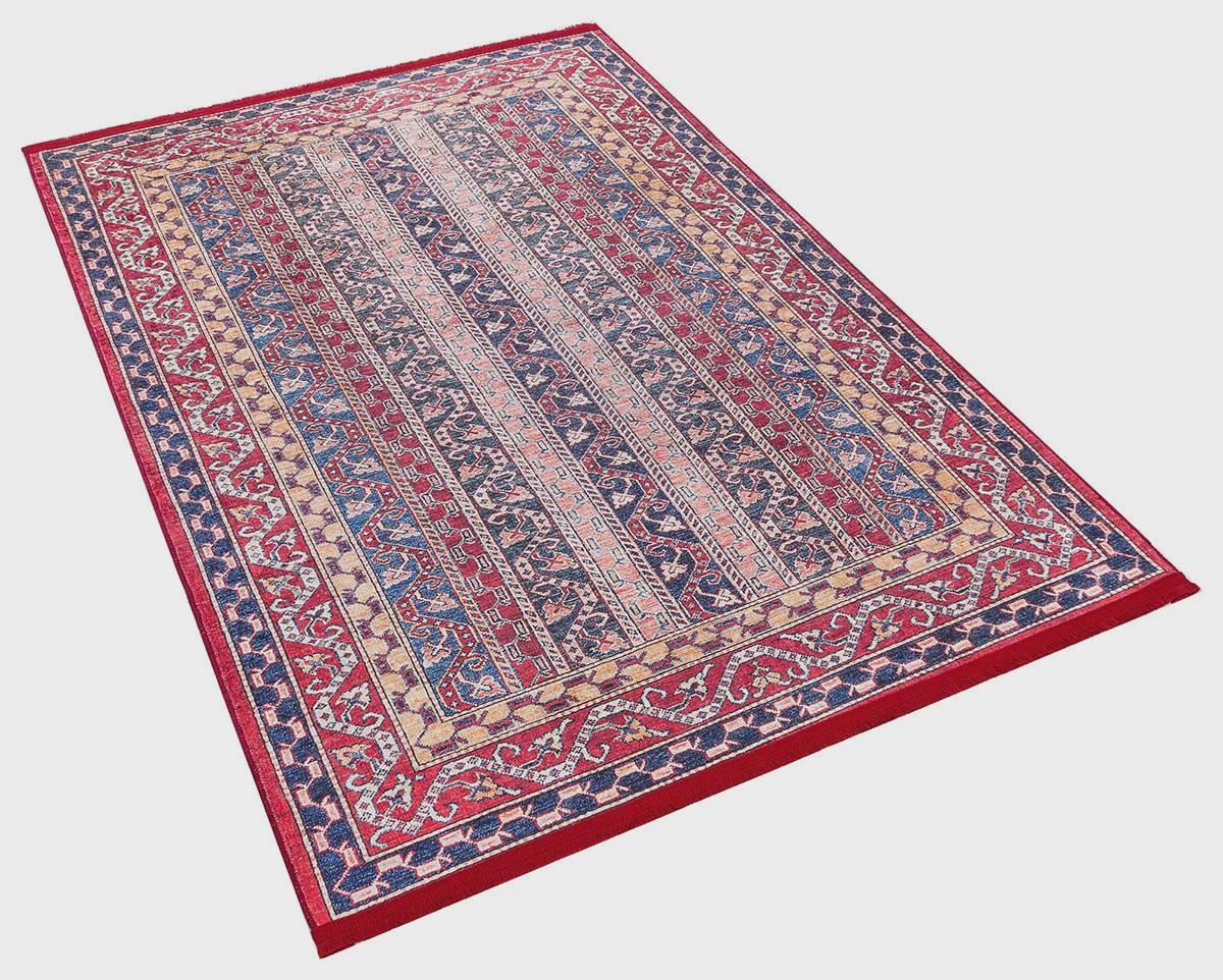 Red Vintage oriental Rug: Washable Red Accent Carpet