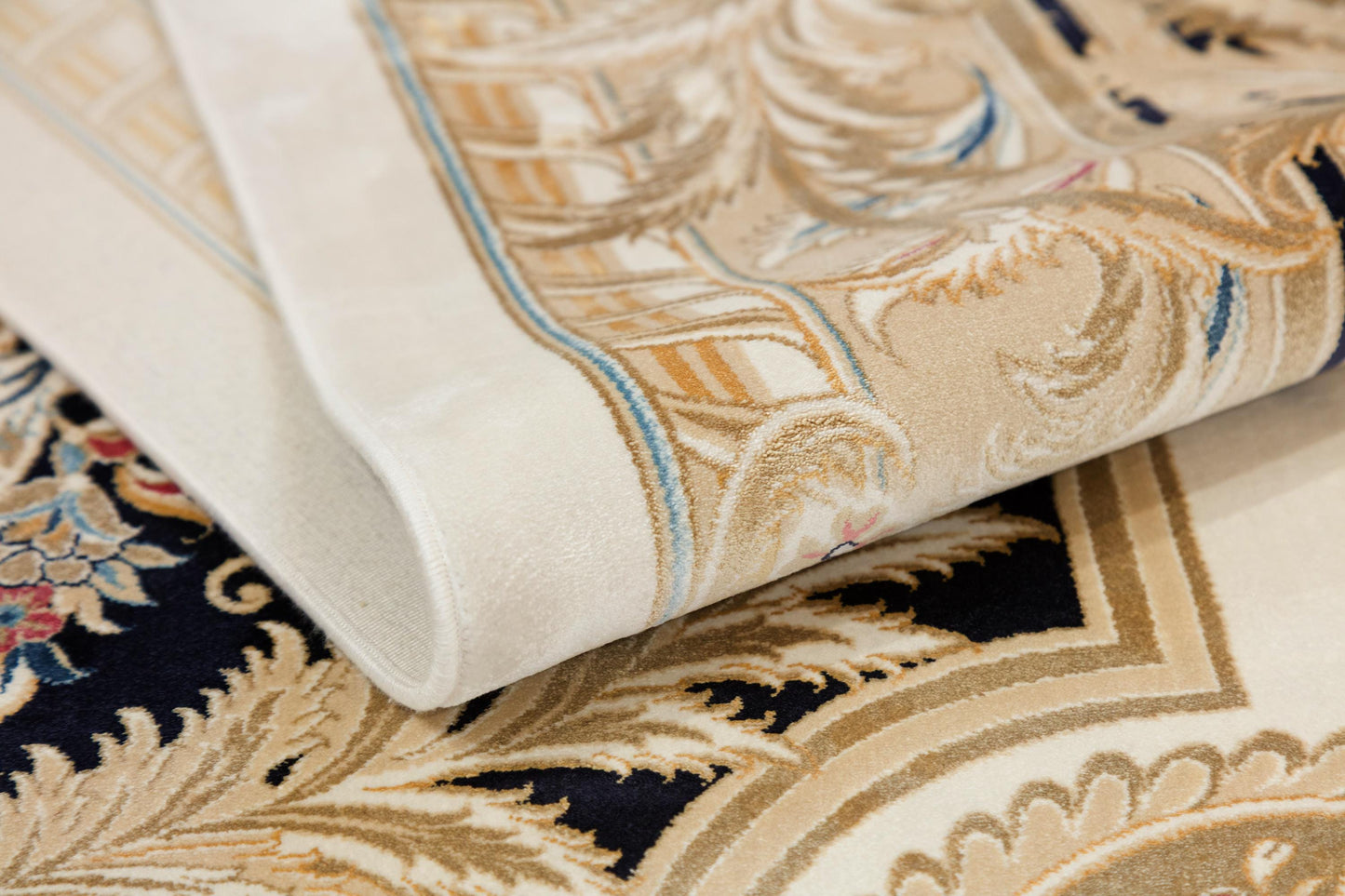 10x13 ft, Fine Blue Classic Oreintal Silk Rug: Bamboo Medallion viscose carpet