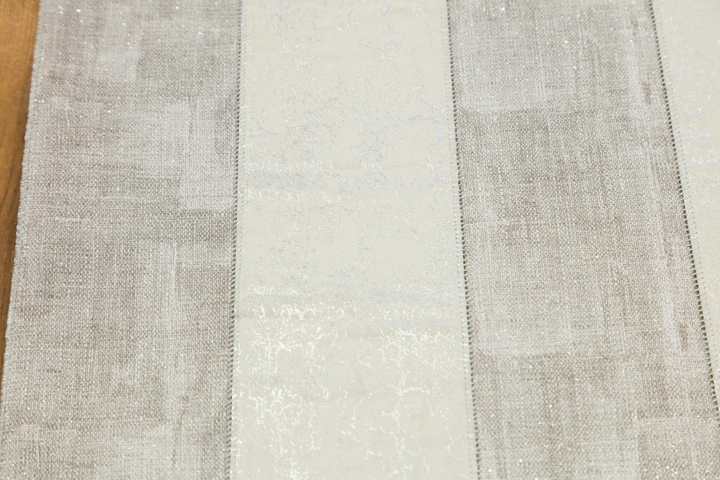 Silver Faux Leather Rug 5x7ft: Modern Minimalist Turkish Area Rug