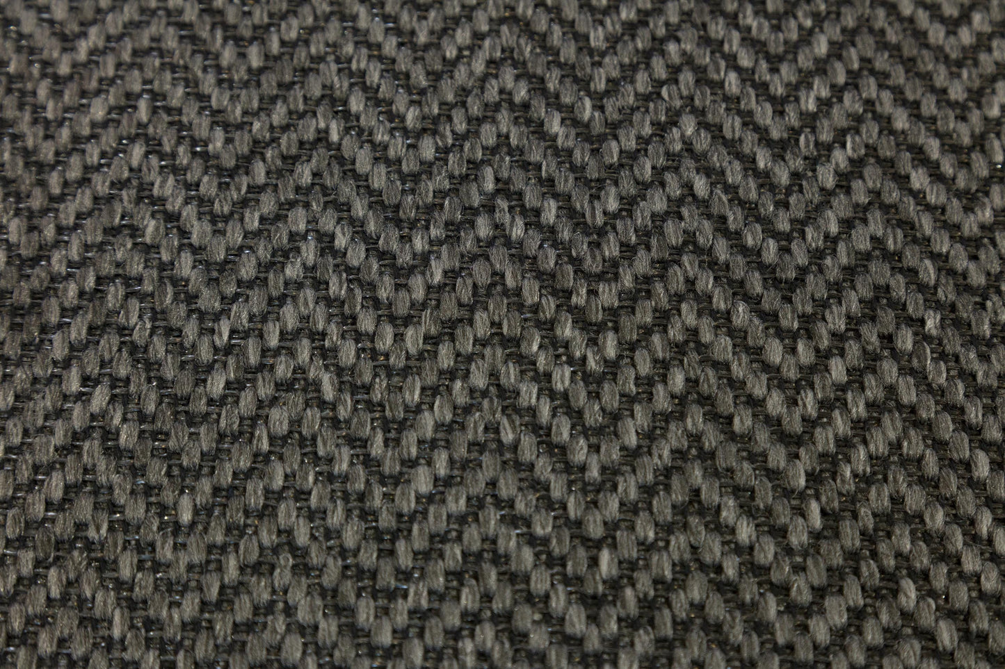 Modern Charcoal Area Rug: Gray Fabric Border, Flatweave Jute Rug
