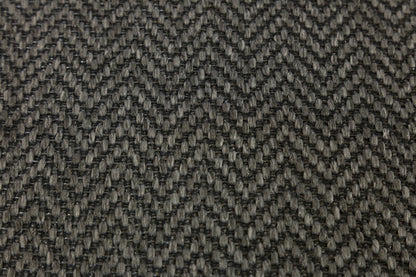 Modern Charcoal Area Rug: Gray Fabric Border, Flatweave Jute Rug