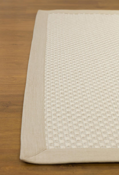 Modern Cream Flatweave Rug: Minimalist Living Room Area Rug 5x7