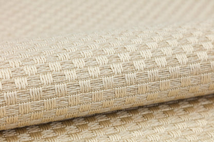 Modern Cream Flatweave Rug: Minimalist Living Room Area Rug 5x7