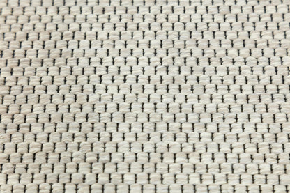 Modern Beige Runner Rug: Orange Border, Flatweave outdoor/indoor Carpet