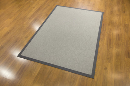 Modern Light Beige Area Rug: Cream Border, Herringbone Flatweave outdoor carpet
