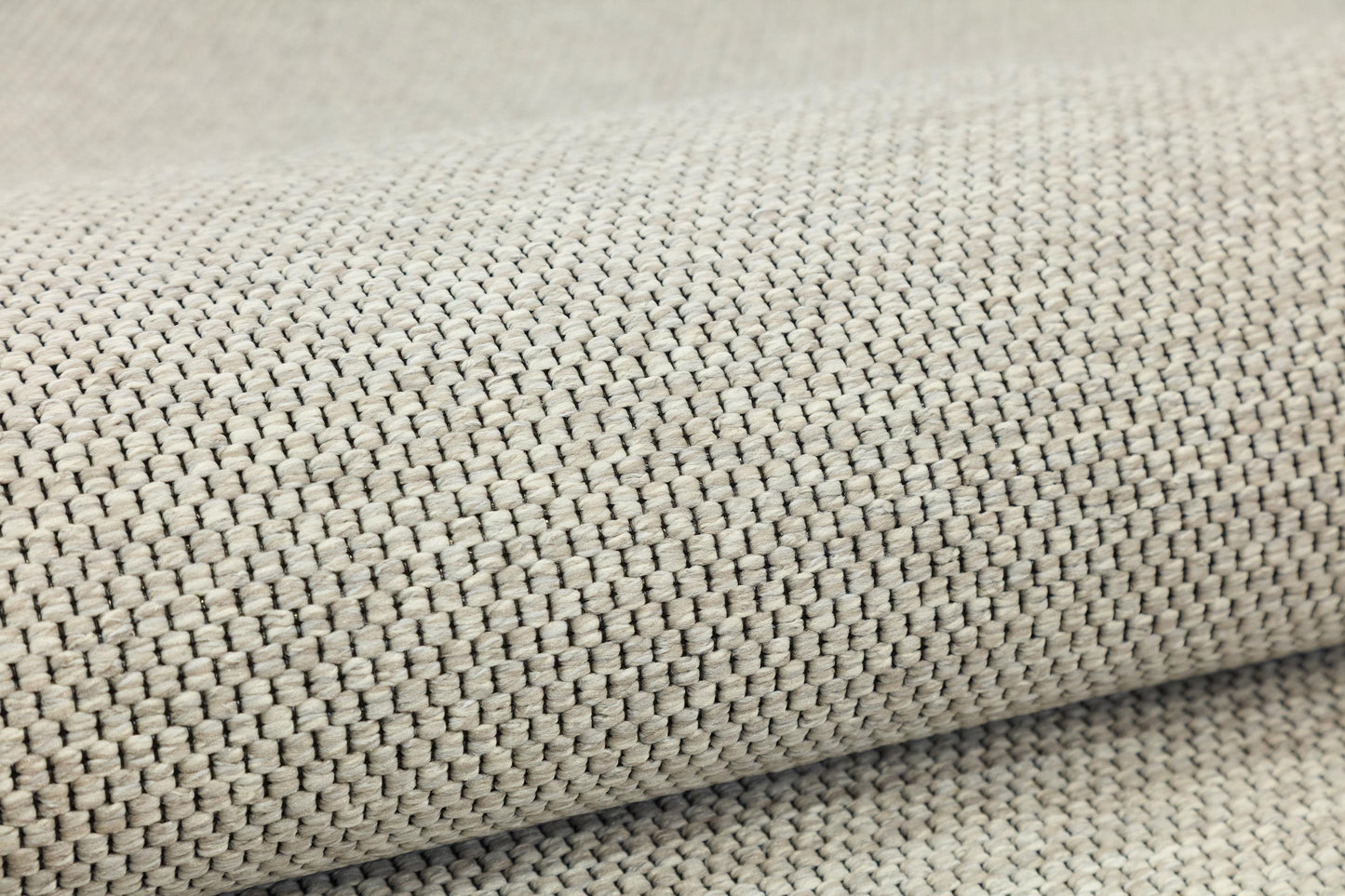 Modern Beige Outdoor Flatweave Rug: Lime Green Border, Contemporary Carpet