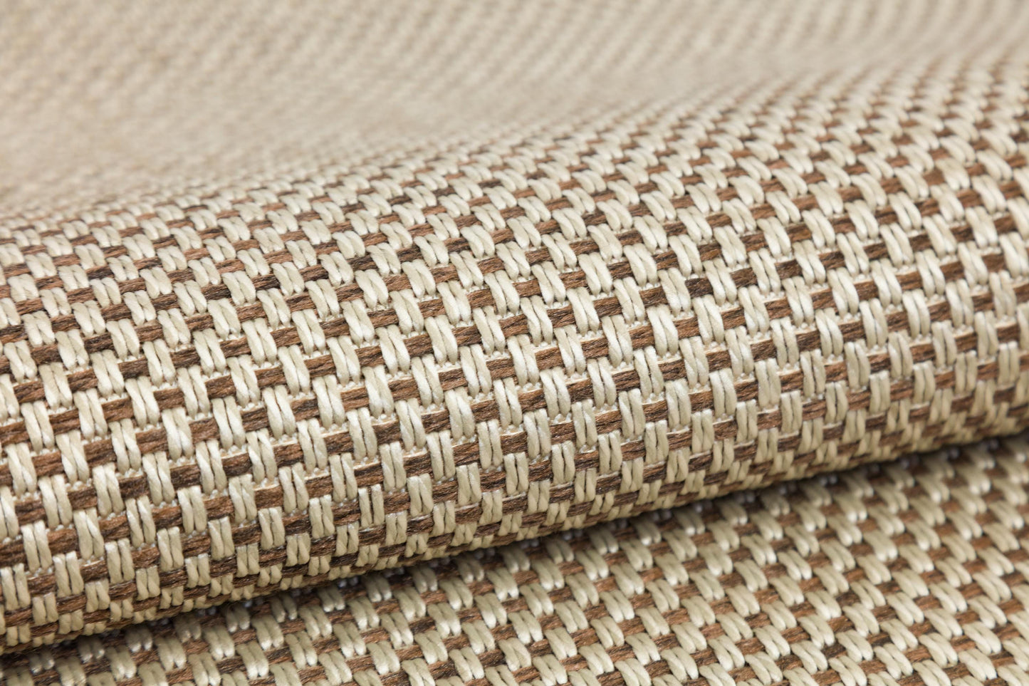 Modern Beige Runner Rug: Taupe Border, Contemporary Flatweave Carpet (3x10 ft.)