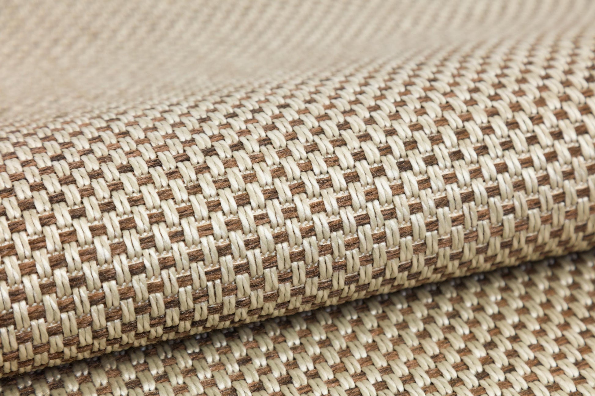 Modern Beige Runner Rug: Taupe Border, Contemporary Flatweave Carpet (3x10 ft.)