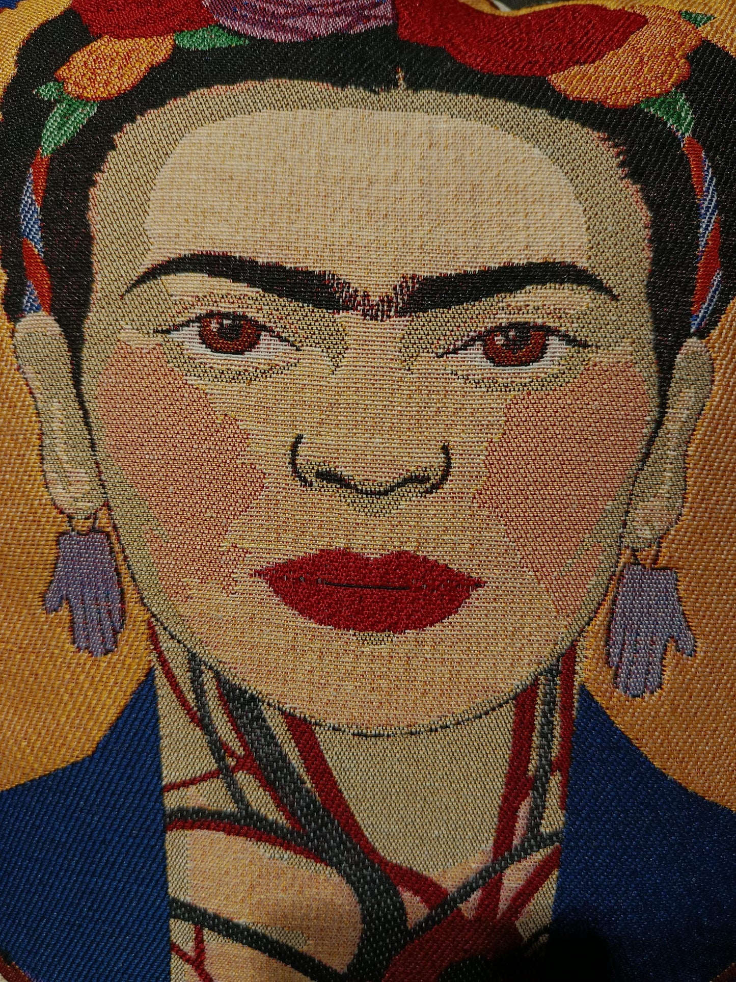 Frida Kahlo Tapestry Cushion Cover: Artistic Jacquard Pillow, Feminist Decor