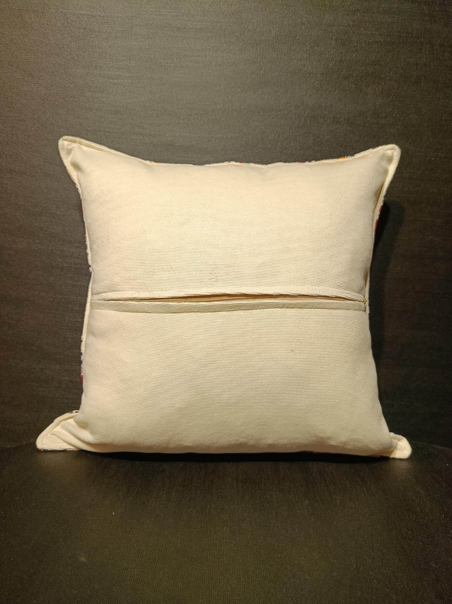 Floral Medallion Tapestry Cushion Cover: Ottoman Jacquard Pillow, 40x40cm