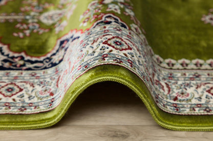 Turkish Prayer Rug: Green Ottoman Design Seccade (70x125 cm)