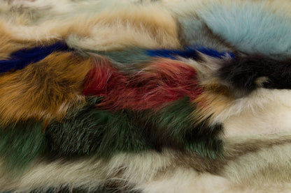 Faux Fur Leather Rug: Custom Colorful Area Rug
