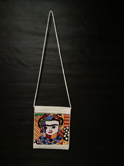 Frida Kahlo Tapestry Crossbody Bag – Handmade Art Shoulder Purse