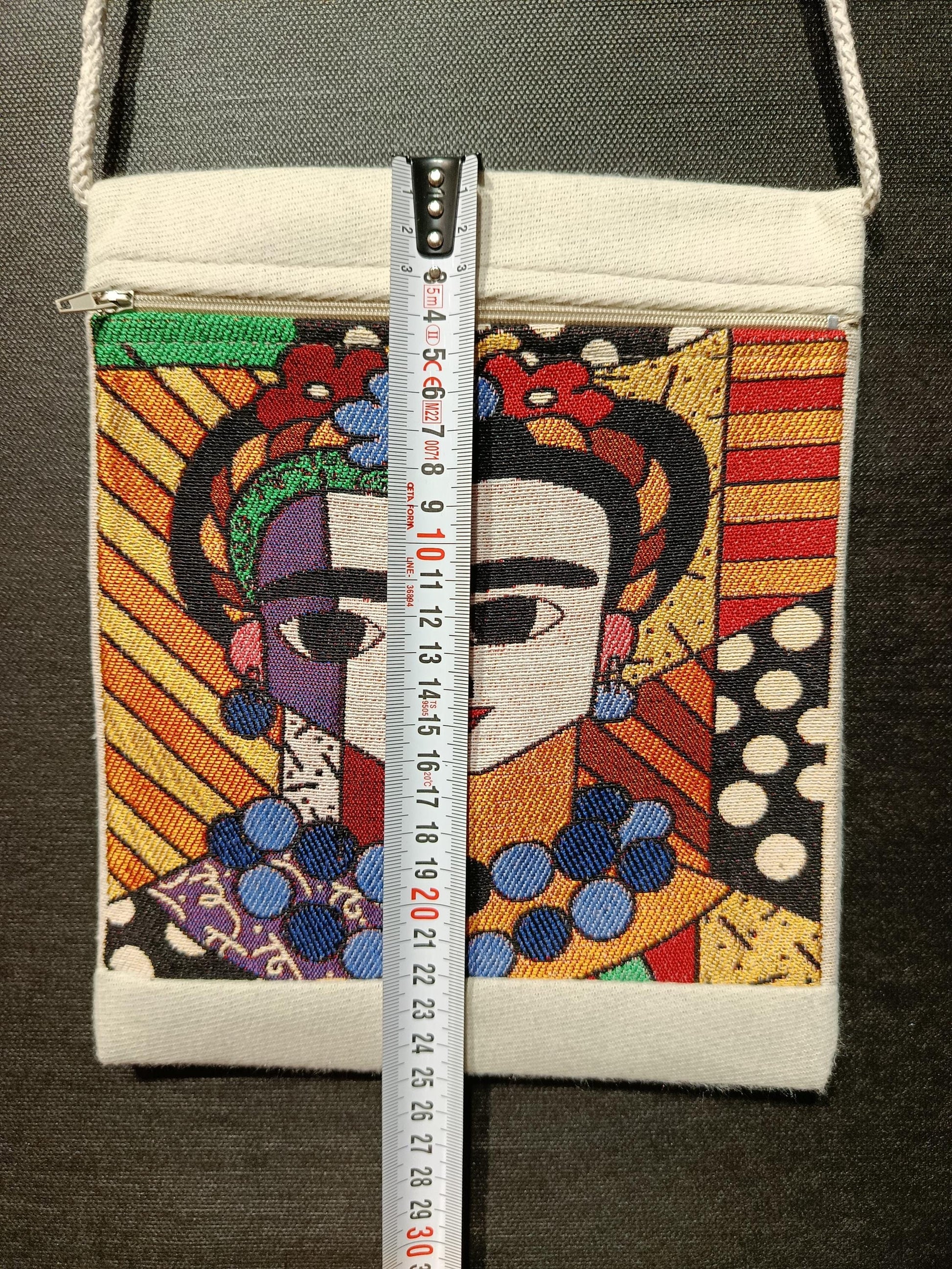Frida Kahlo Tapestry Crossbody Bag – Handmade Art Shoulder Purse