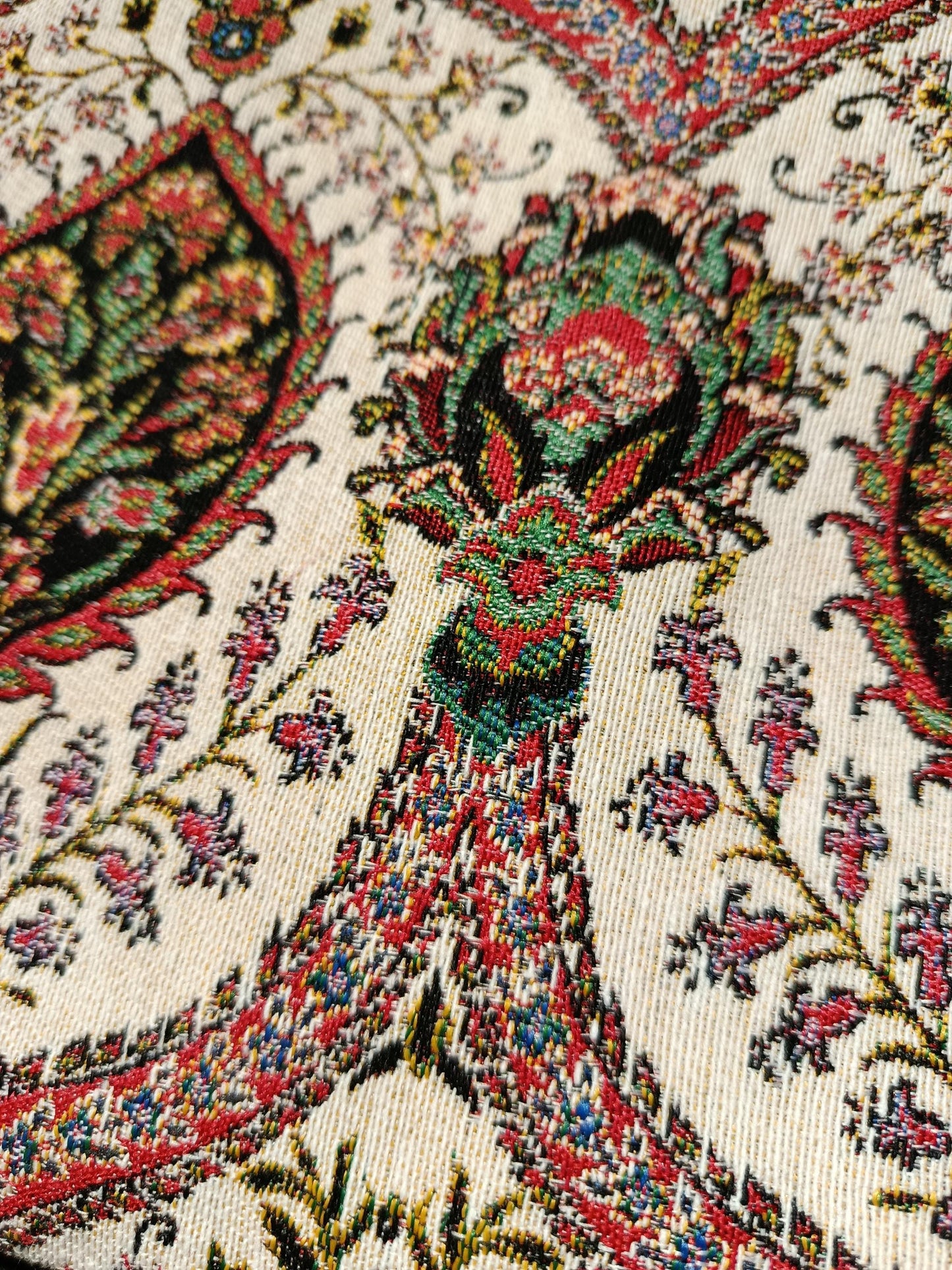 Oriental Tapestry Pouch: Turkish Woven Clutch with Wrist Strap