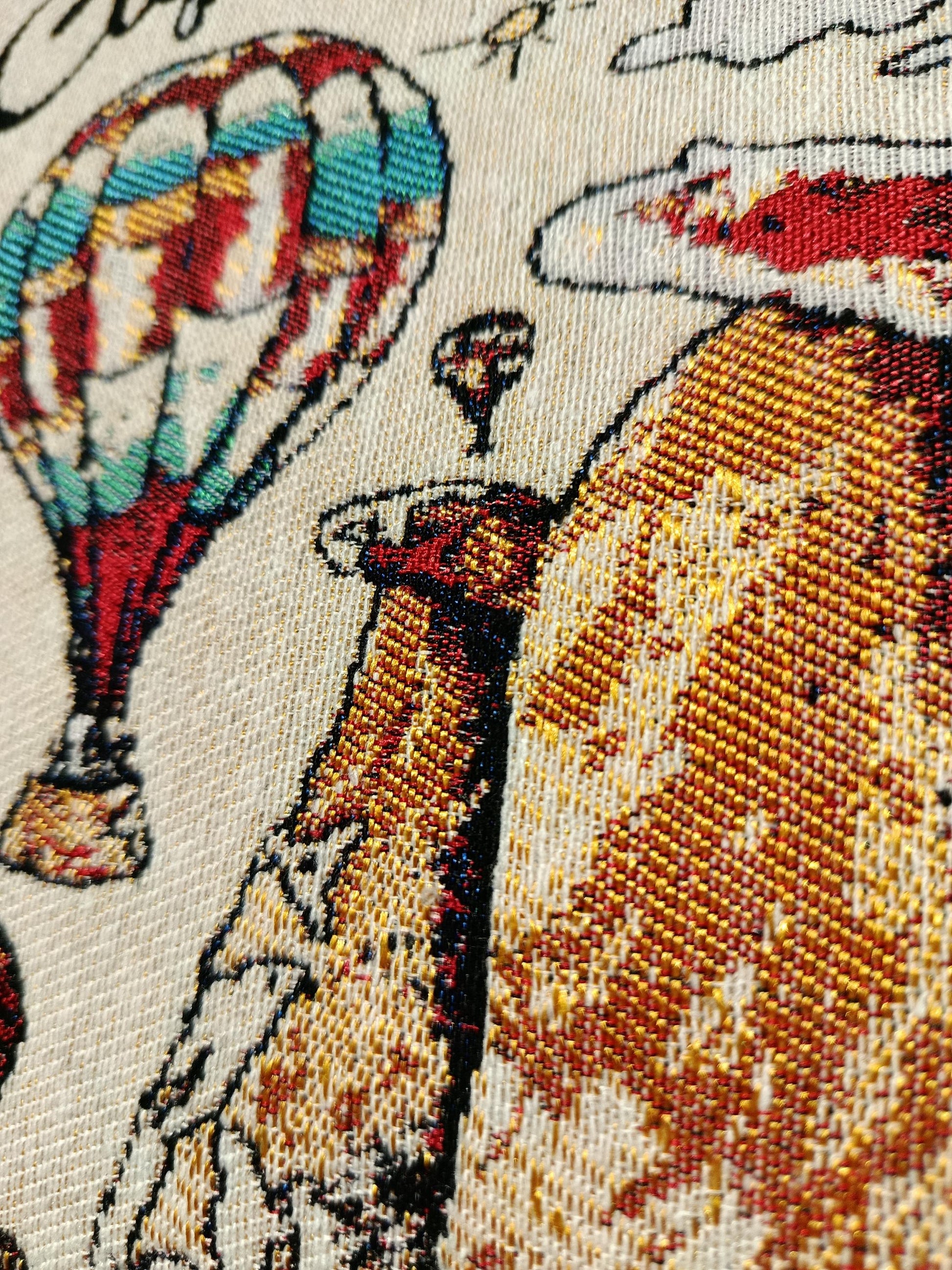 Cappadocia Tapestry Clutch: Hot Air Balloon Turkish Souvenir Bag