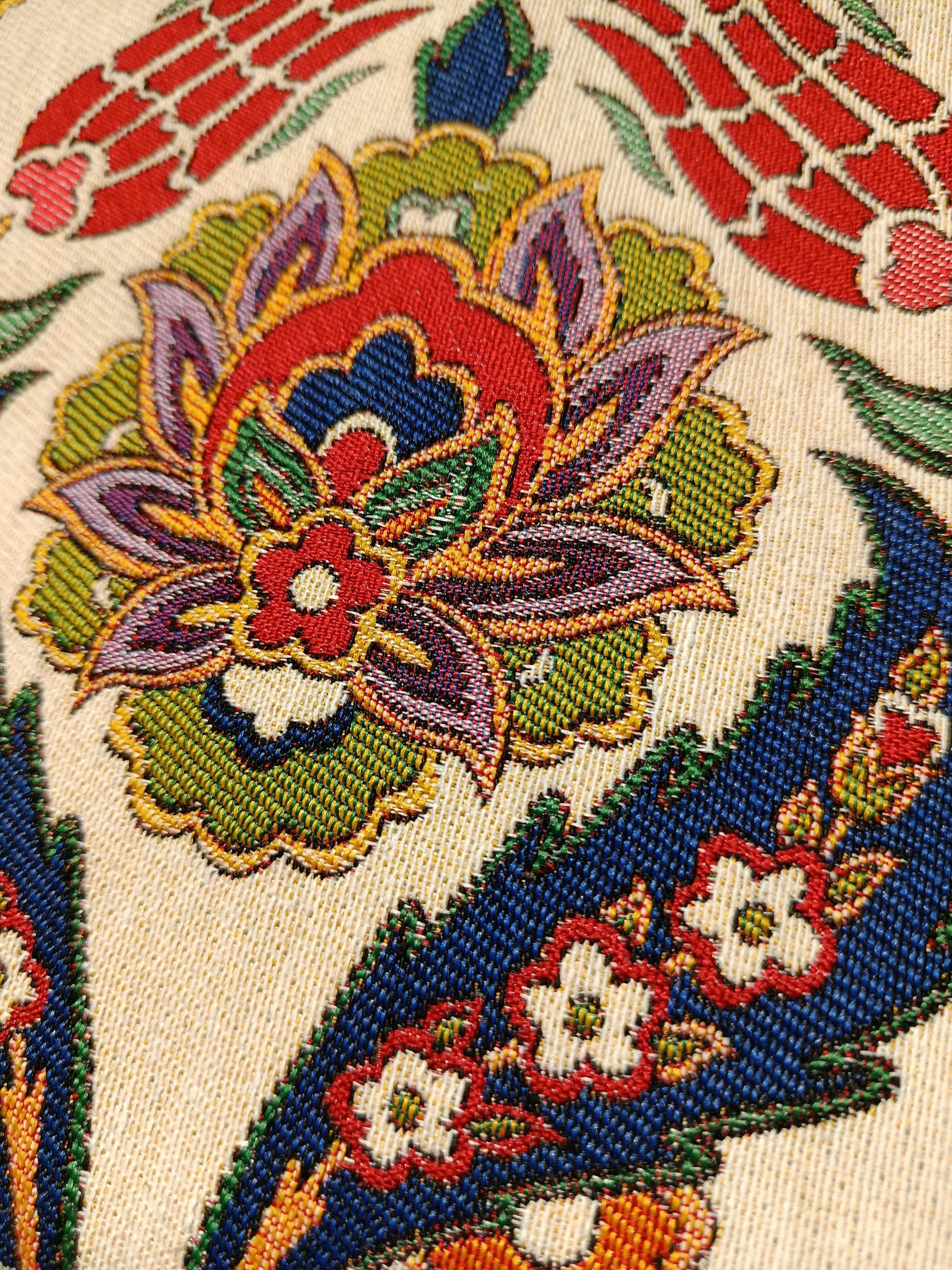 Ottoman Tulip Gobelin Clutch: Handmade Turkish Tapestry Bag