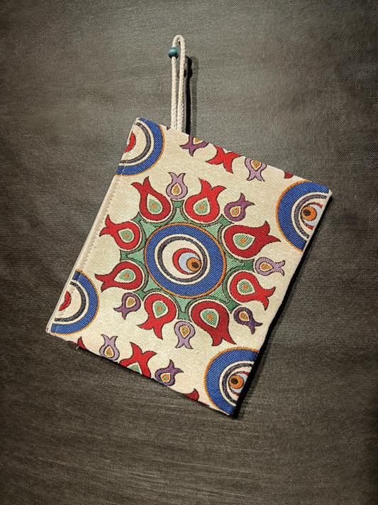 Evil Eye Clutch Bag: Turkish Tapestry Pomegranate Wristlet