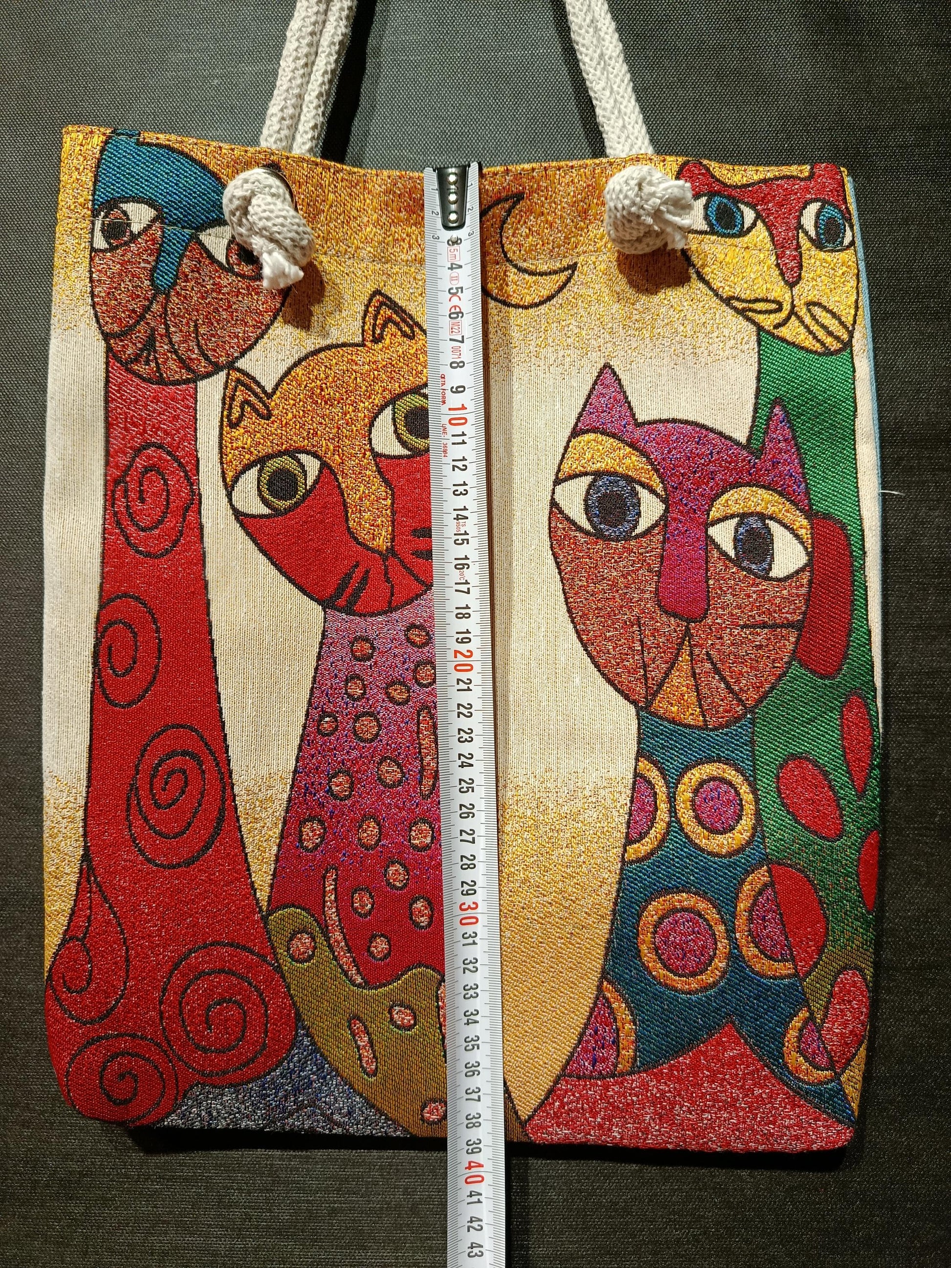 Cats of Istanbul Shoulder Bag: Handmade Organic Cotton Blend