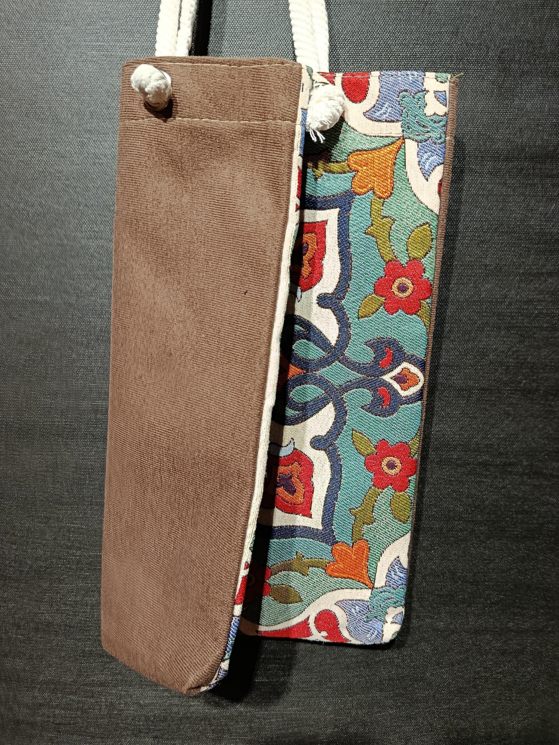 Handmade Floral Tote Bag: Organic Cotton Shoulder Bag