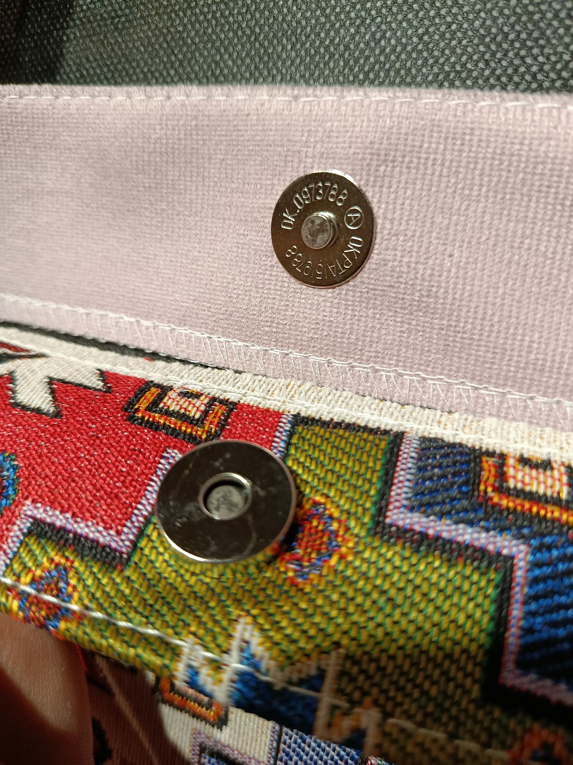 Handmade Shoulder Bag: Organic Cotton Blend, Colorful Pattern (35cmx45cm)