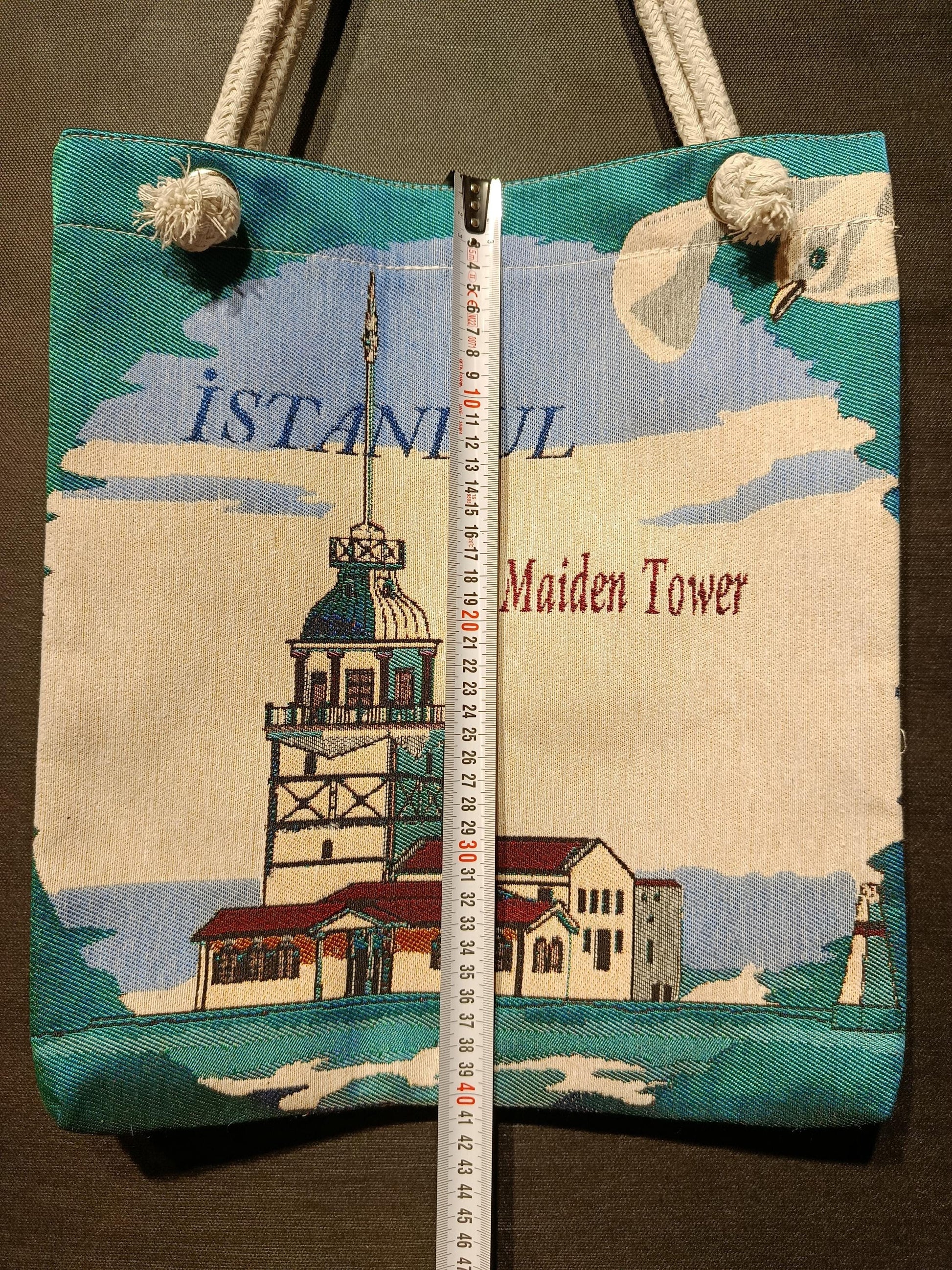 Maiden Tower Tote Bag: Organic Cotton Shoulder Bag