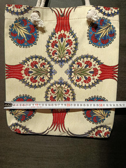 Handmade Floral Cotton Shoulder Bag (35cmx45cm)