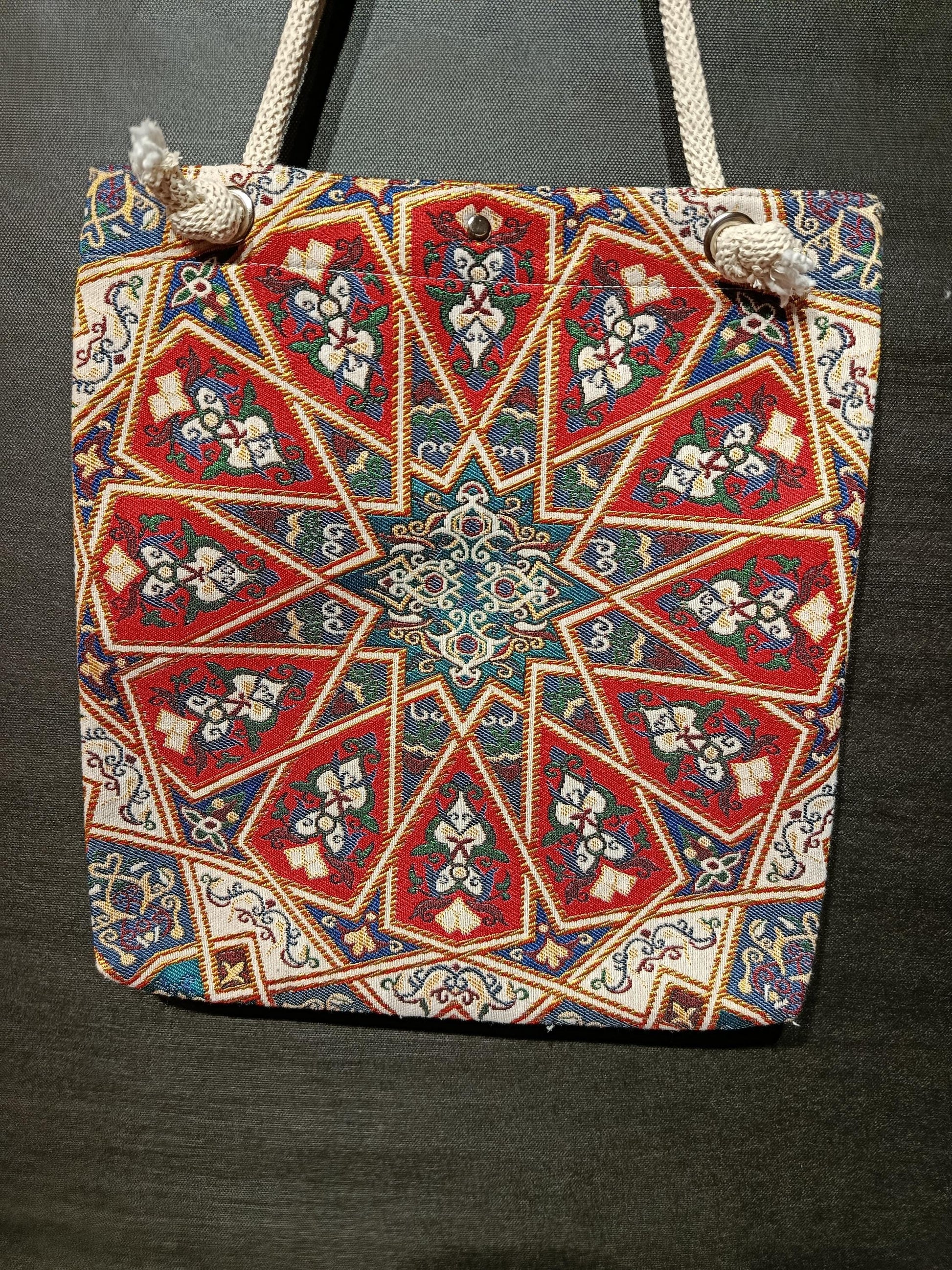 Handmade Shoulder Bag: Geometric Print Tote (35cmx45cm)