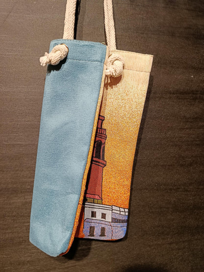Handmade Galata Tower Shoulder Bag: Organic Cotton Blend