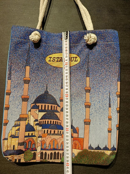 Blue Mosque Bag: Istanbul Print Shoulder Bag