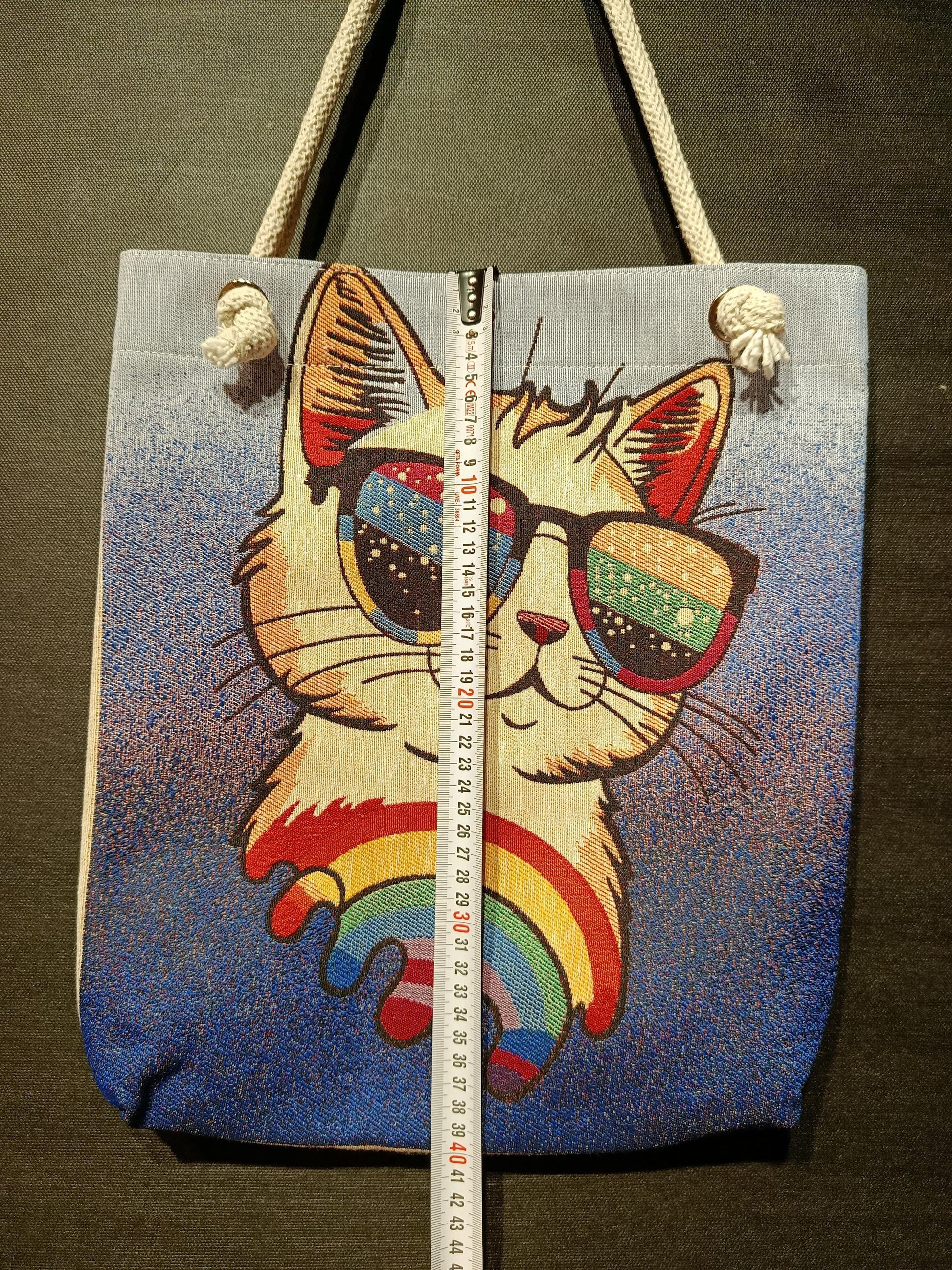 Cats in Istanbul Tote Bag: Handmade Shoulder Bag (35cmx45cm)