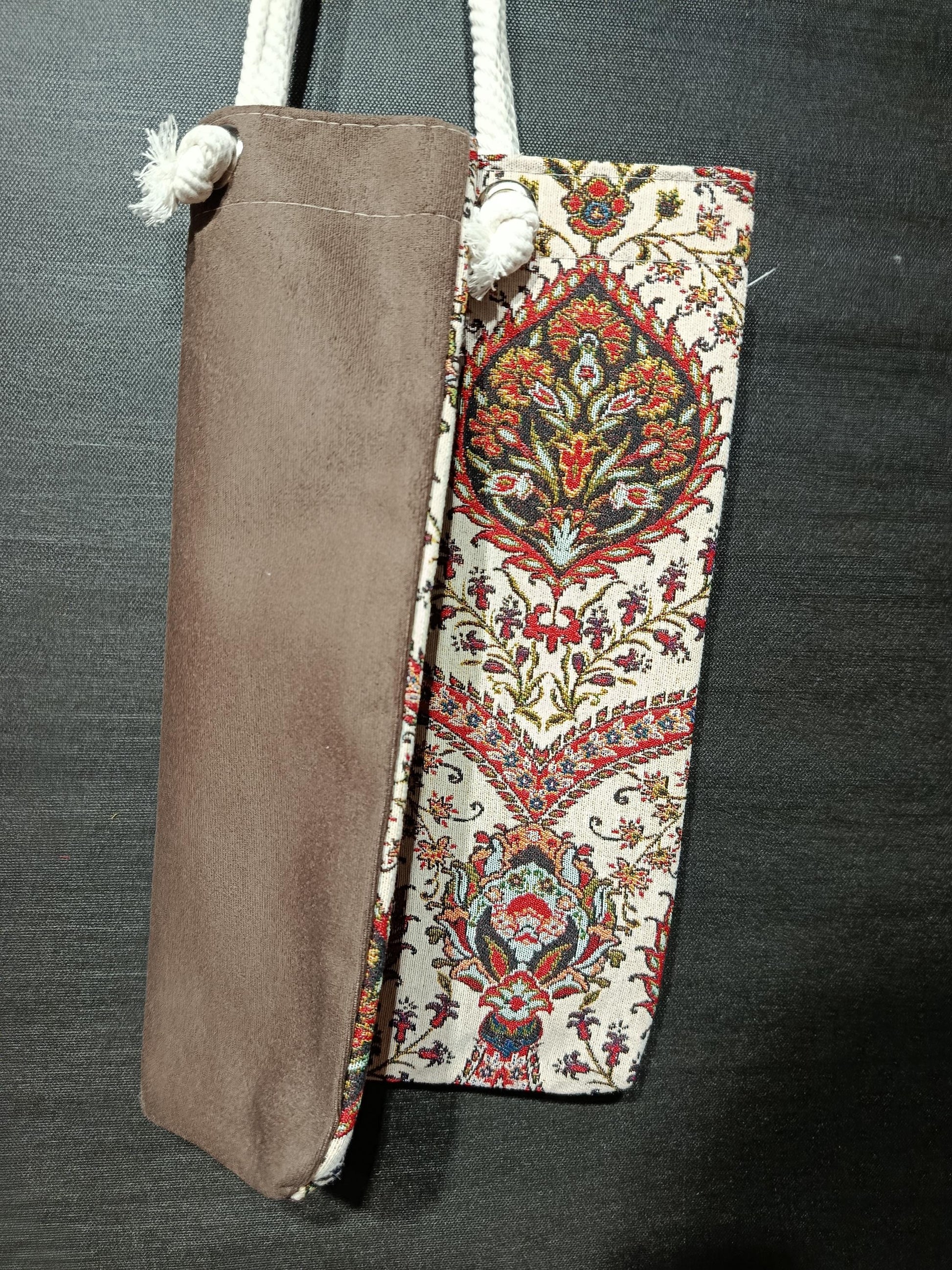 Handmade Floral Tote Bag: Organic Cotton Shoulder Bag