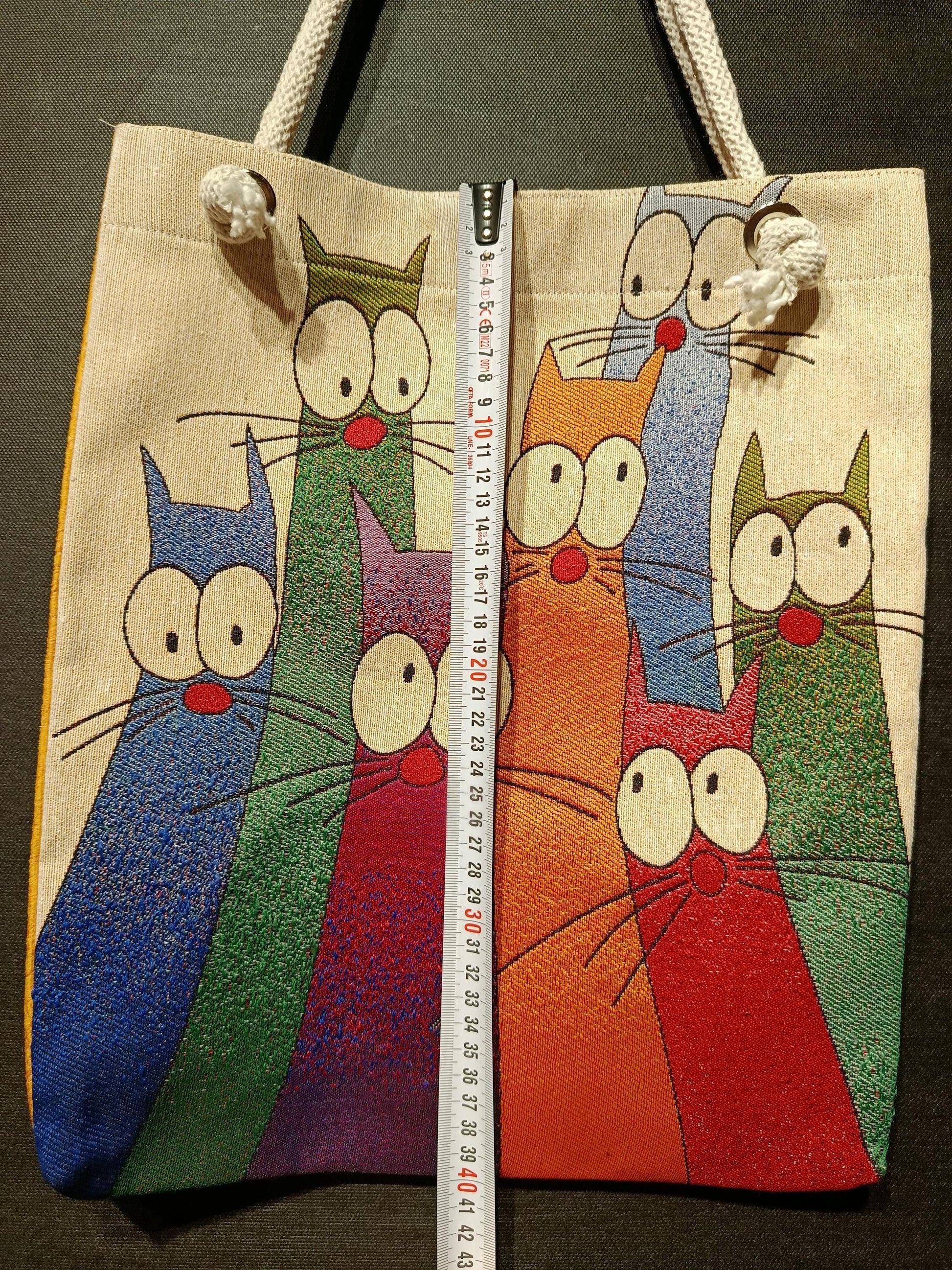 Cats of Istanbul Tote Bag: Handmade Organic Cotton Shoulder Bag