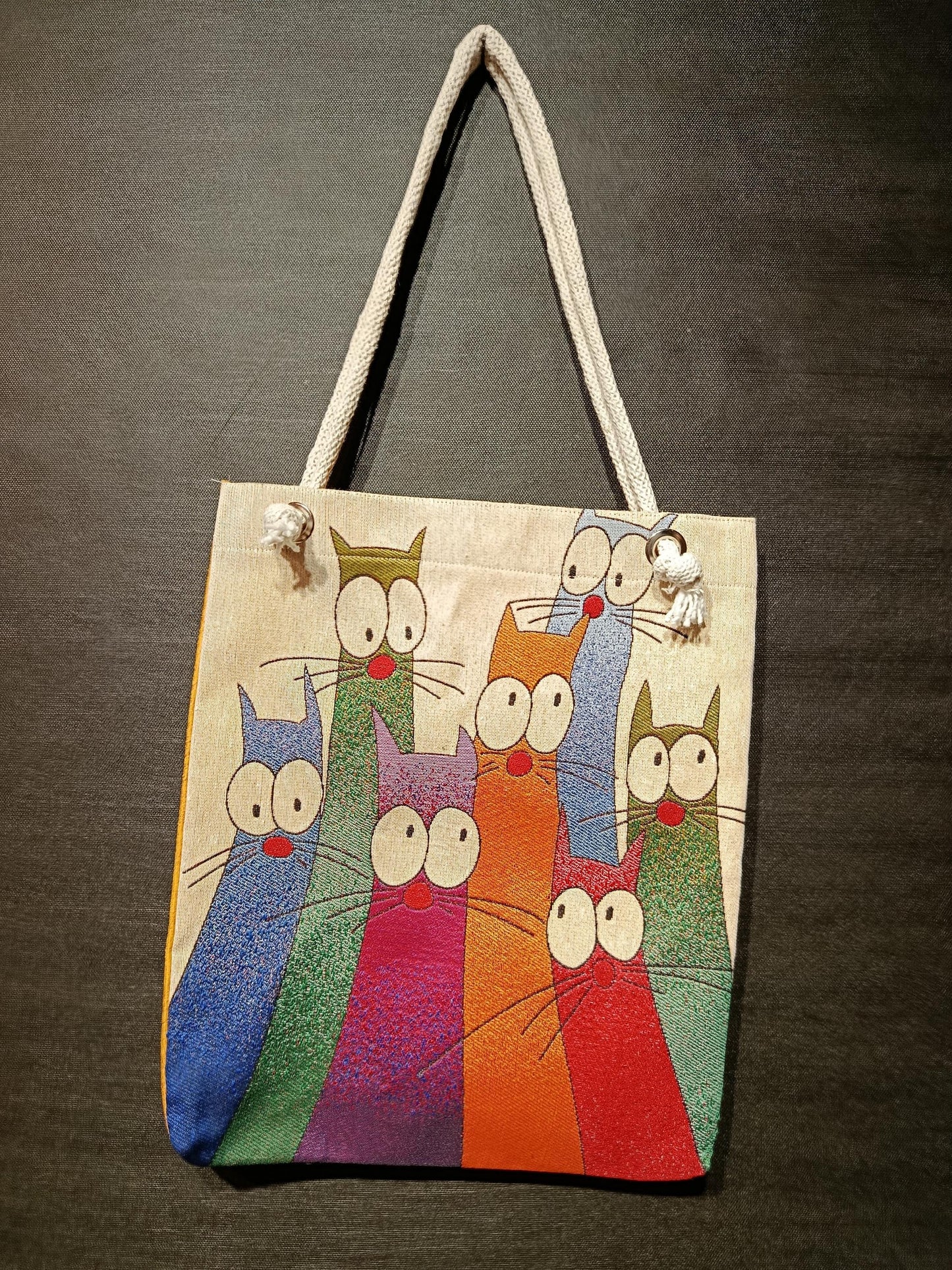 Cats of Istanbul Tote Bag: Handmade Organic Cotton Shoulder Bag