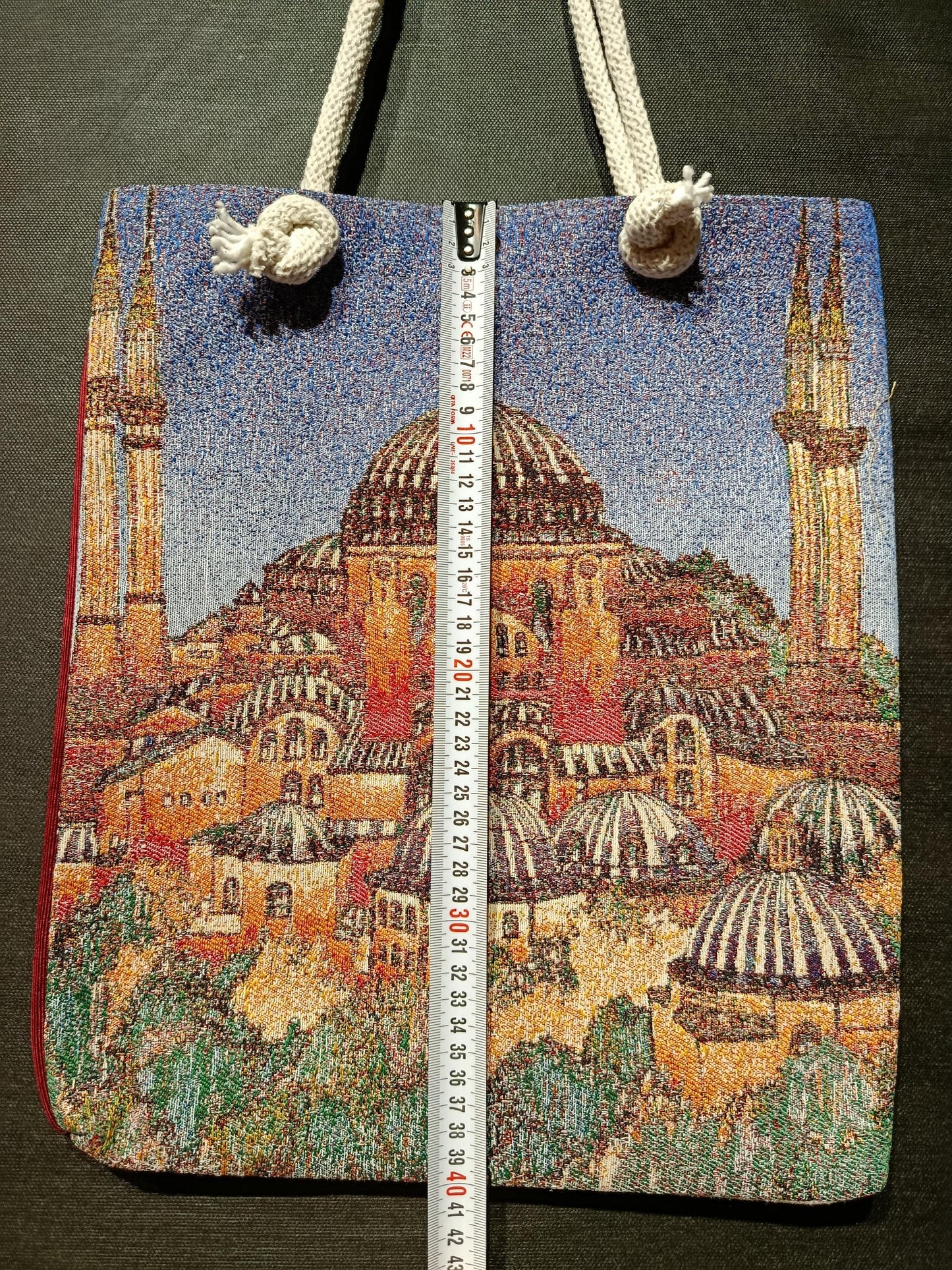 Blue Mosque Tote Bag: Organic Cotton Shoulder Bag (35cmx45cm)