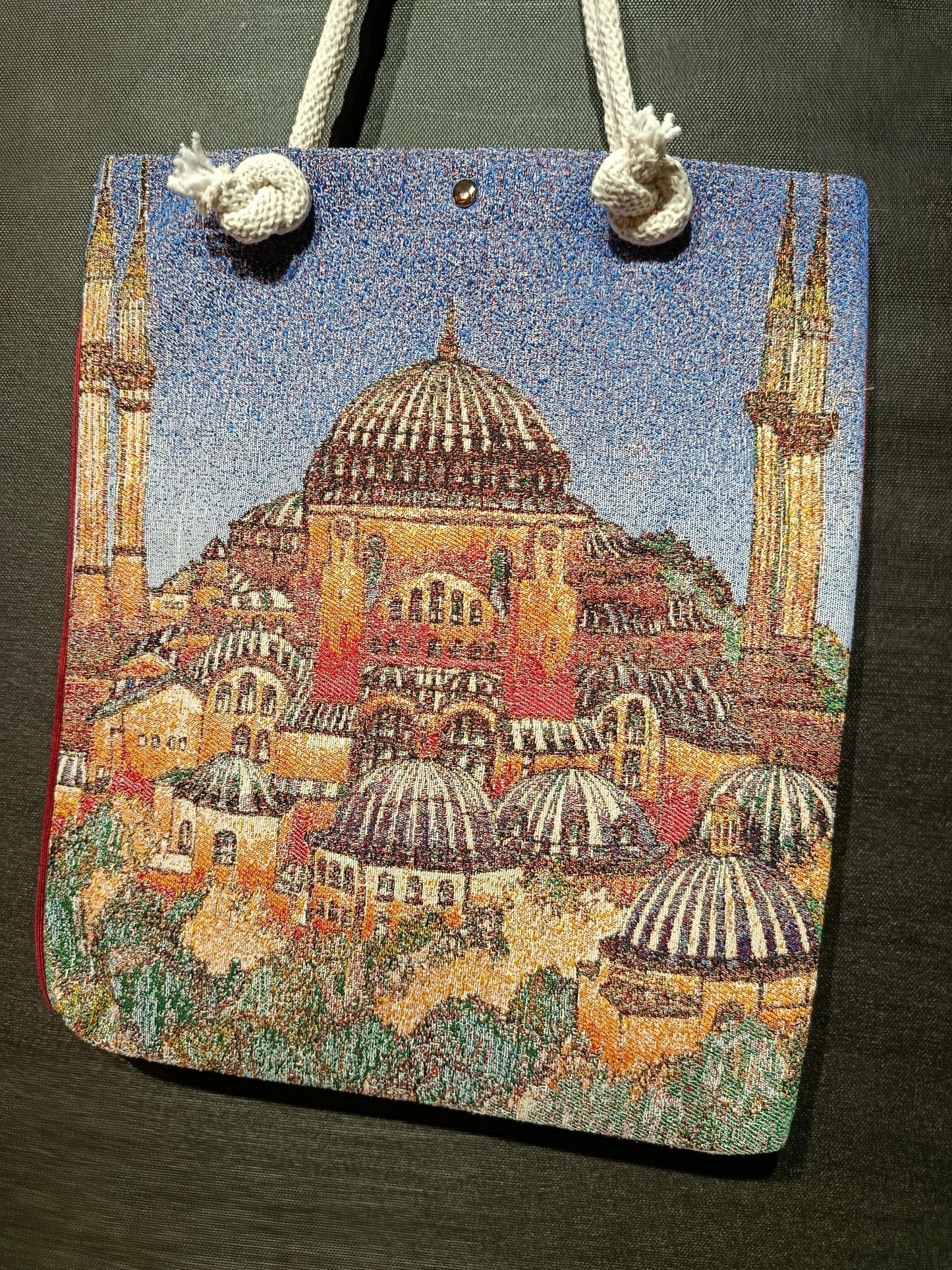 Blue Mosque Tote Bag: Organic Cotton Shoulder Bag (35cmx45cm)