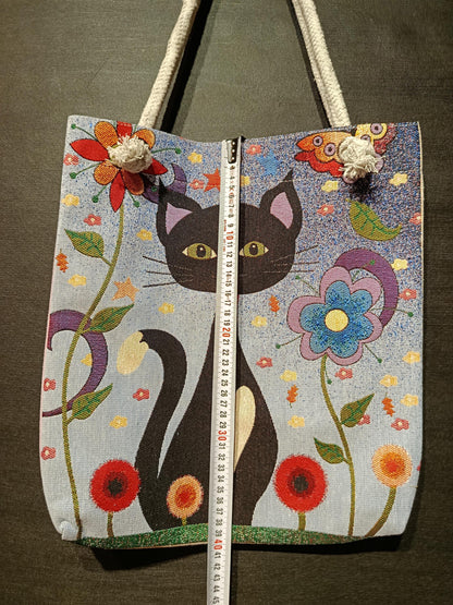 Cats in Istanbul Tote Bag: Handmade Shoulder Bag
