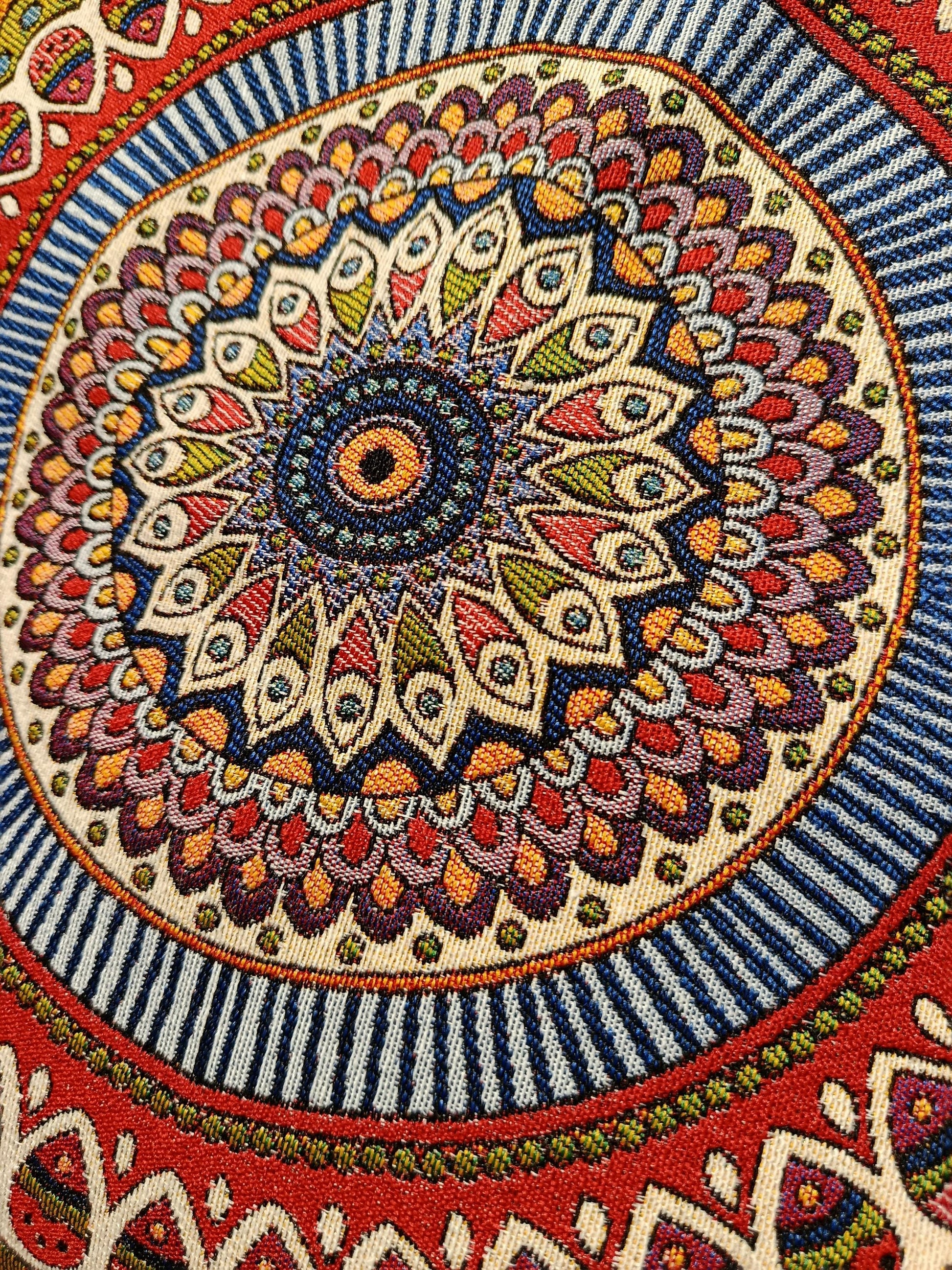 Handmade Mandala Tote Bag: Organic Cotton Shoulder Bag