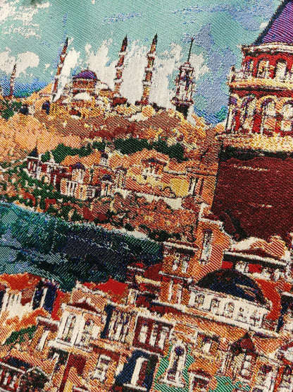 Galata Tower Tote Bag: Organic Cotton Shoulder Bag