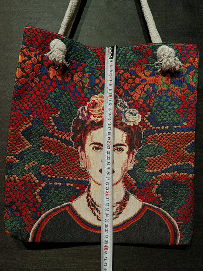 Frida Kahlo Tote Bag: Organic Cotton Shoulder Bag