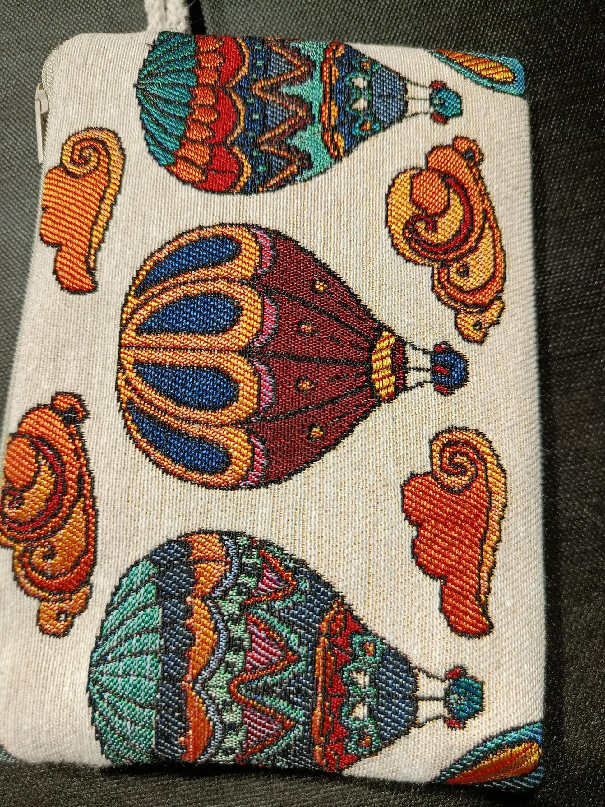 Handmade Hot Air Balloon Purse: Organic Cotton Blend, Small Clutch (15cmx20cm)