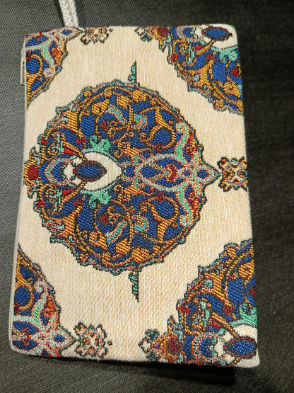 Handmade Gobelin Purse with Persian Motif – Tapestry Zipper Pouch – Oriental Mini Wristlet Bag