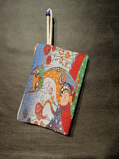 Handmade Tapestry Purse: Floral Cat Design, Small Everyday Bag