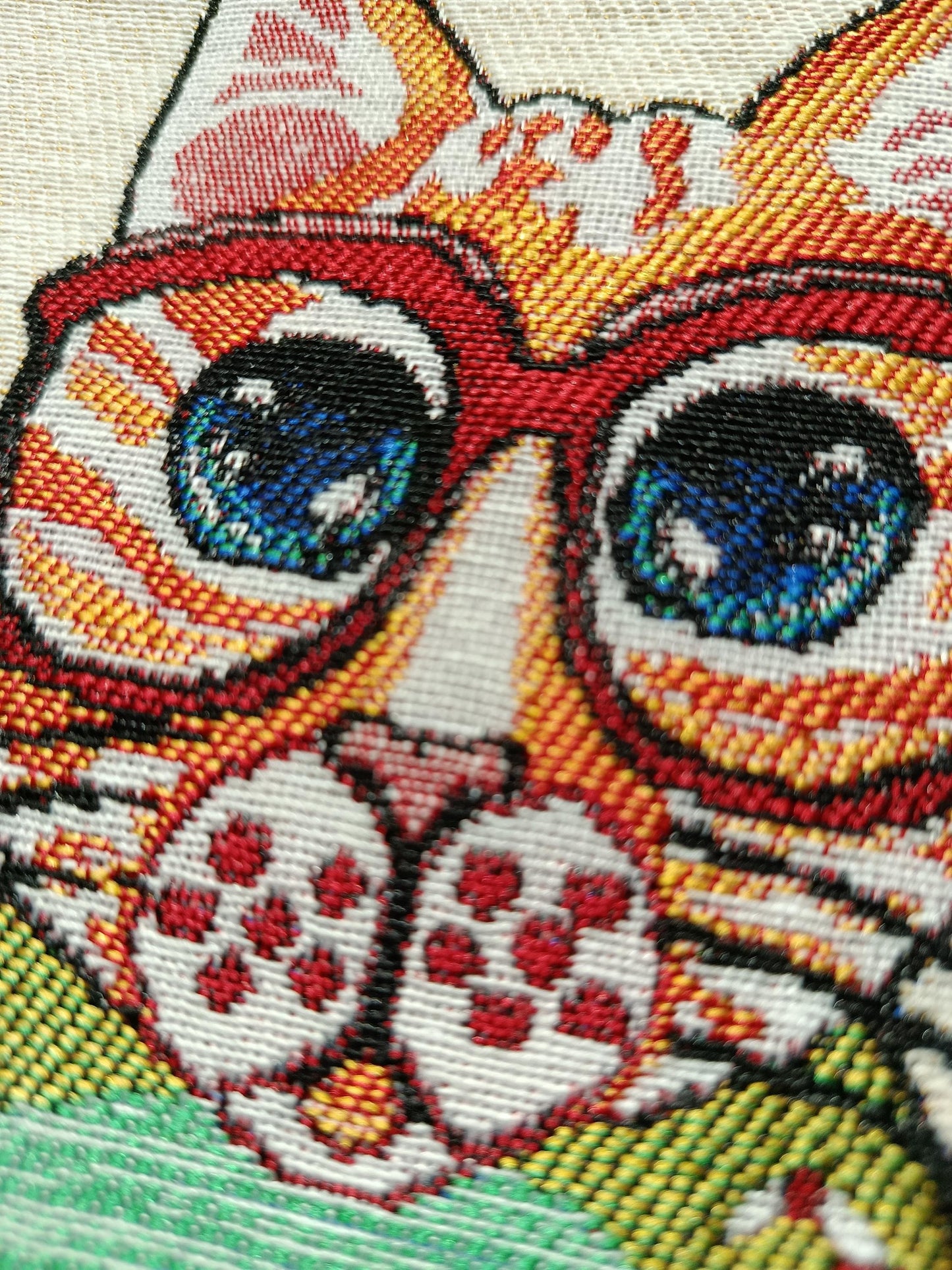 Handmade Cat Tapestry Purse: Small Cotton Blend Bag