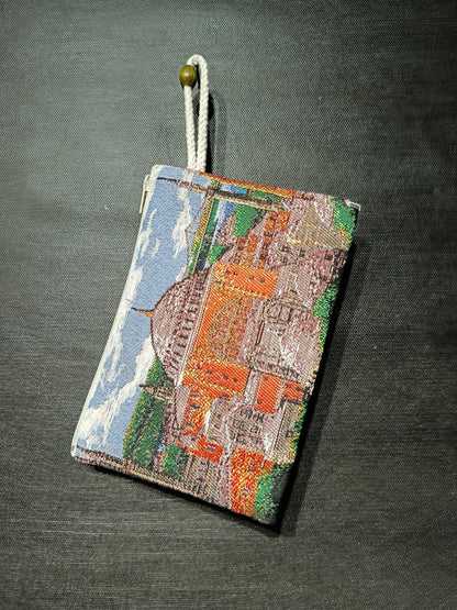 Woven Cotton Purse: Handmade Tapestry Bag (15cmx20cm)