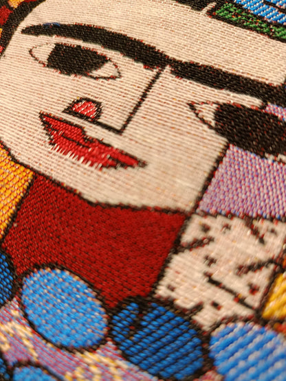 Handmade Frida Kahlo Purse: Cotton Blend Small Bag (15cmx20cm)